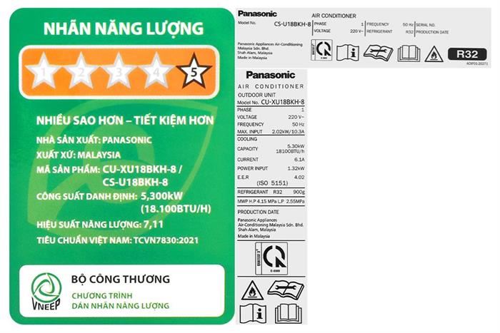 Điều Hòa Panasonic Inverter 18000 BTU 1 Chiều CU/CS-U18BKH-8